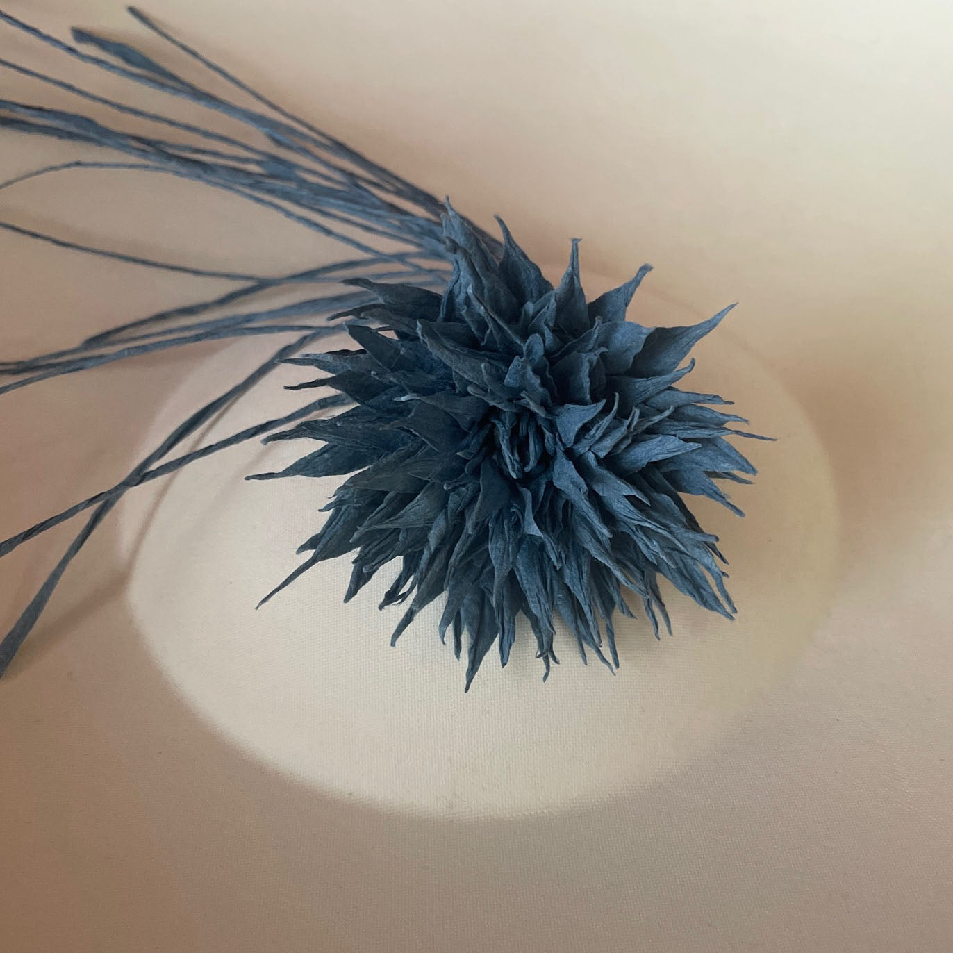 和紙花_草木染_藍#3