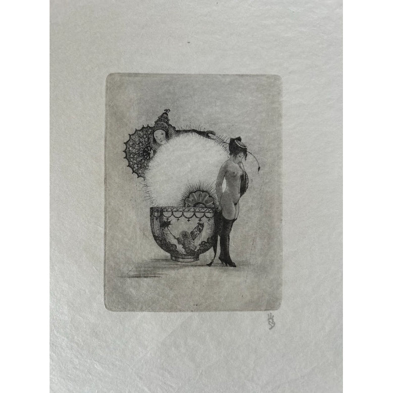 Cup and powder brush