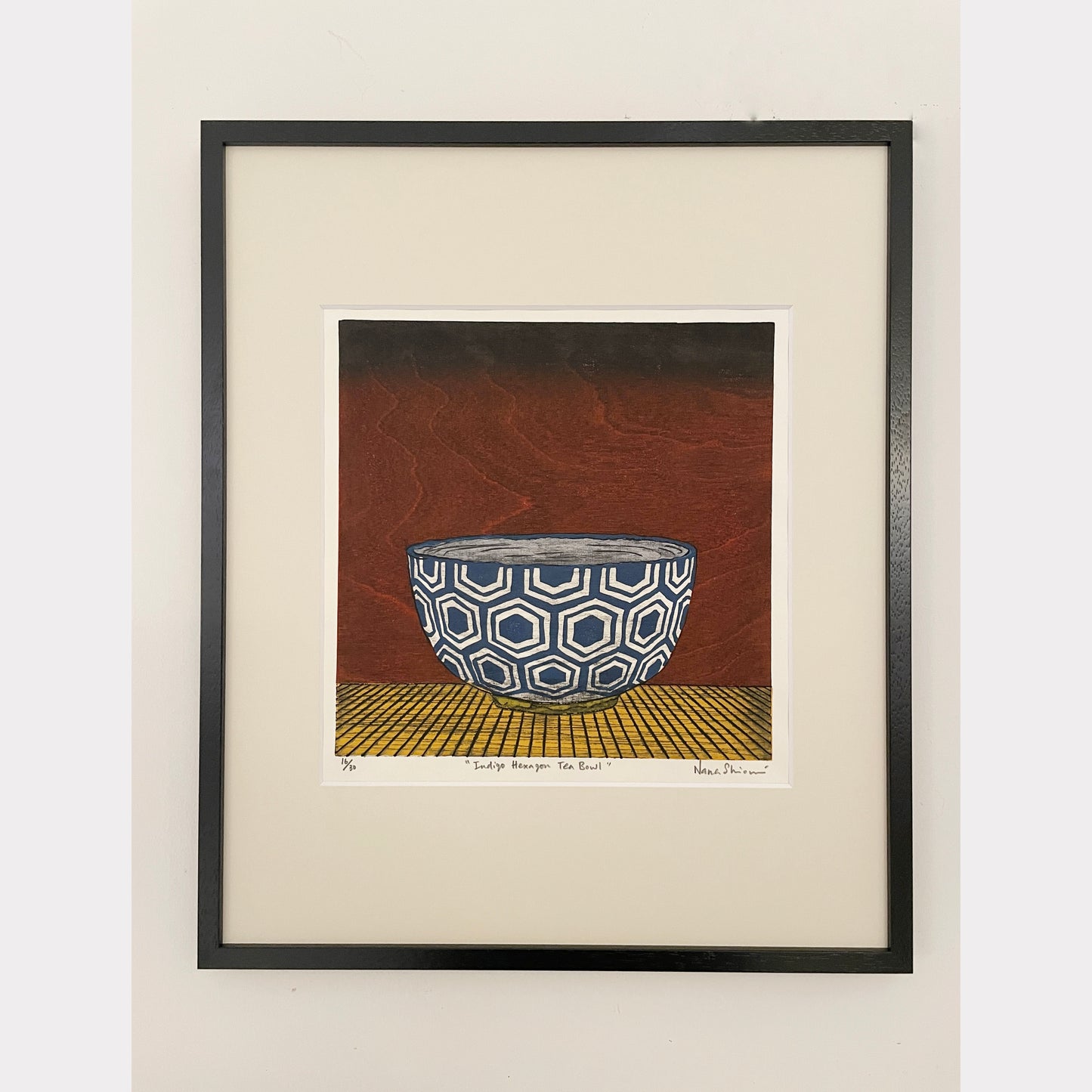 Indigo Hexangon Tea Bowl / Malene Wagner Collection