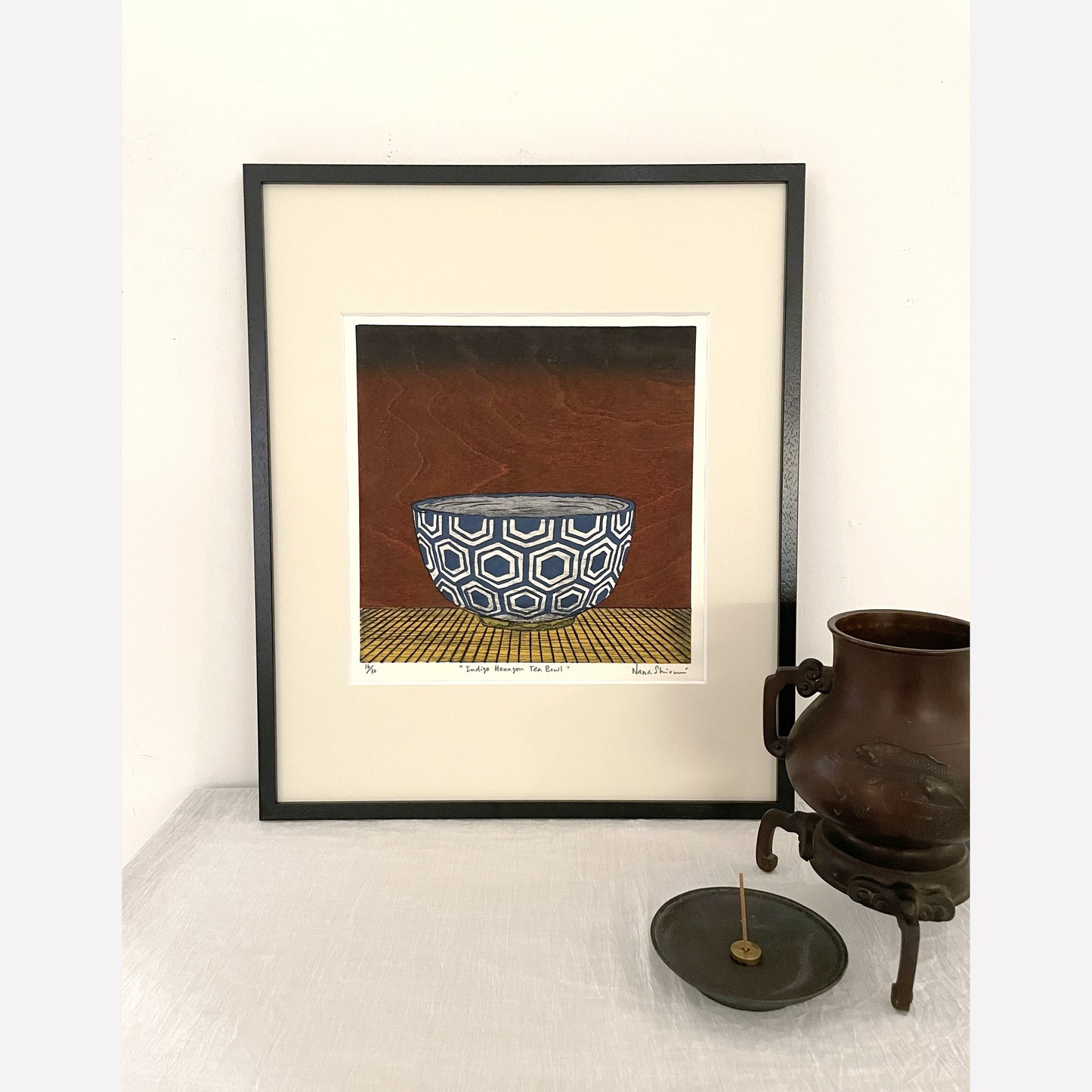 Indigo Hexangon Tea Bowl / Malene Wagner Collection