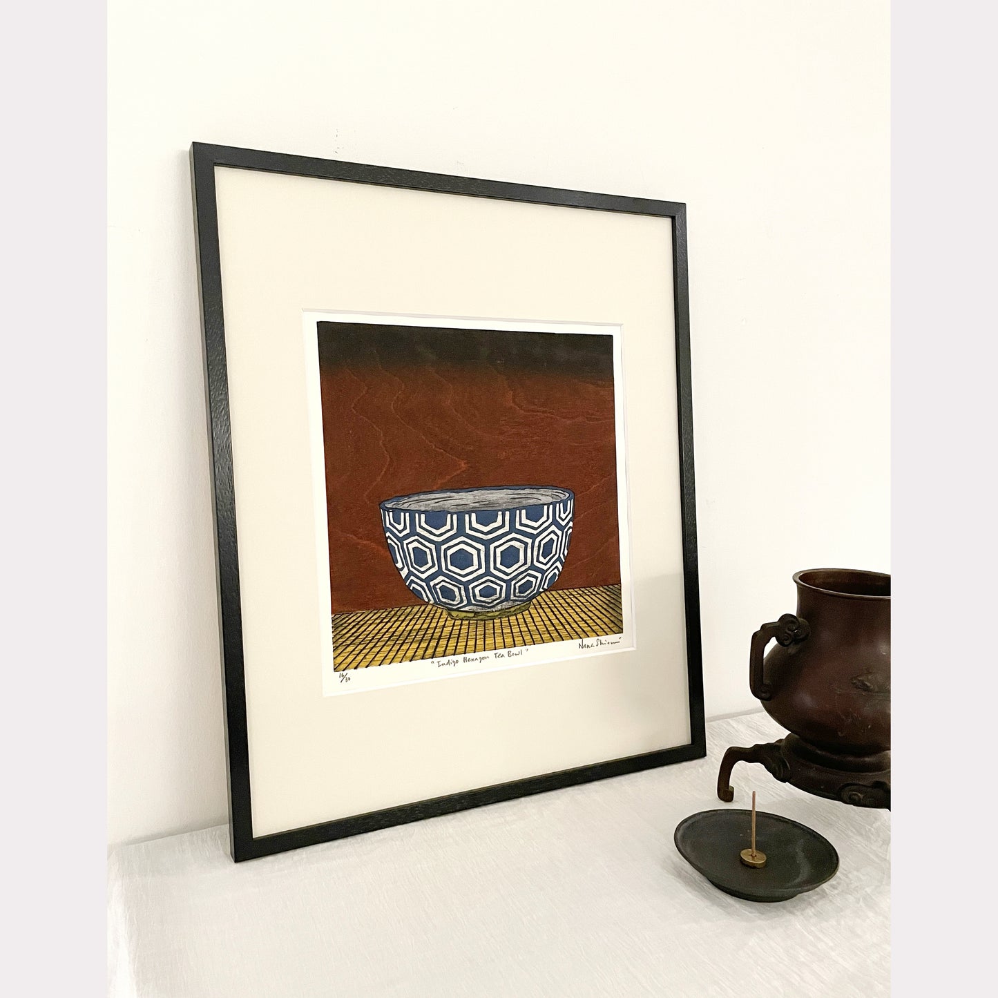 Indigo Hexangon Tea Bowl / Malene Wagner Collection